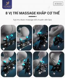 Ghế Massage AZAKI X900 - Trắng Đỏ